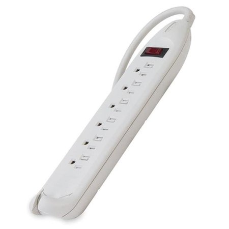 FASTTRACK Powerstrip  with Sliding Covers  6 Outlets  12 ft. Cord  Putty FA127491